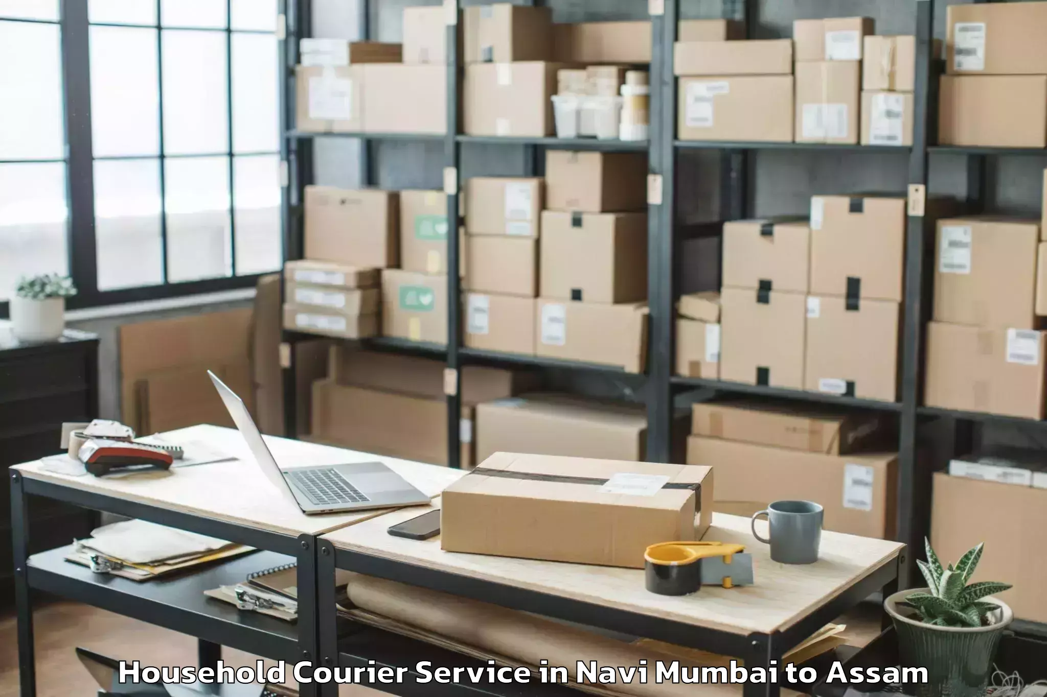 Professional Navi Mumbai to Duliajan Household Courier